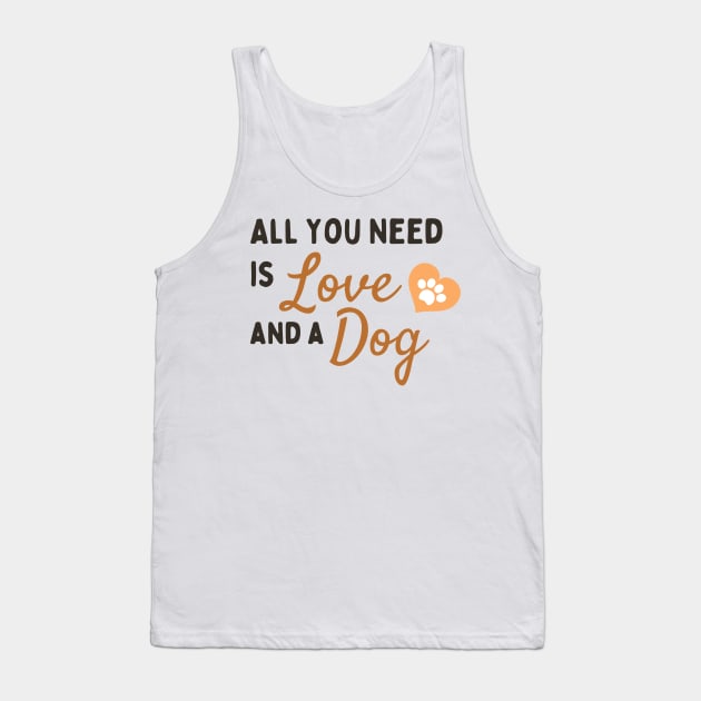 Feline Serenity: All You Need is Love and a Cat Tank Top by neverland-gifts